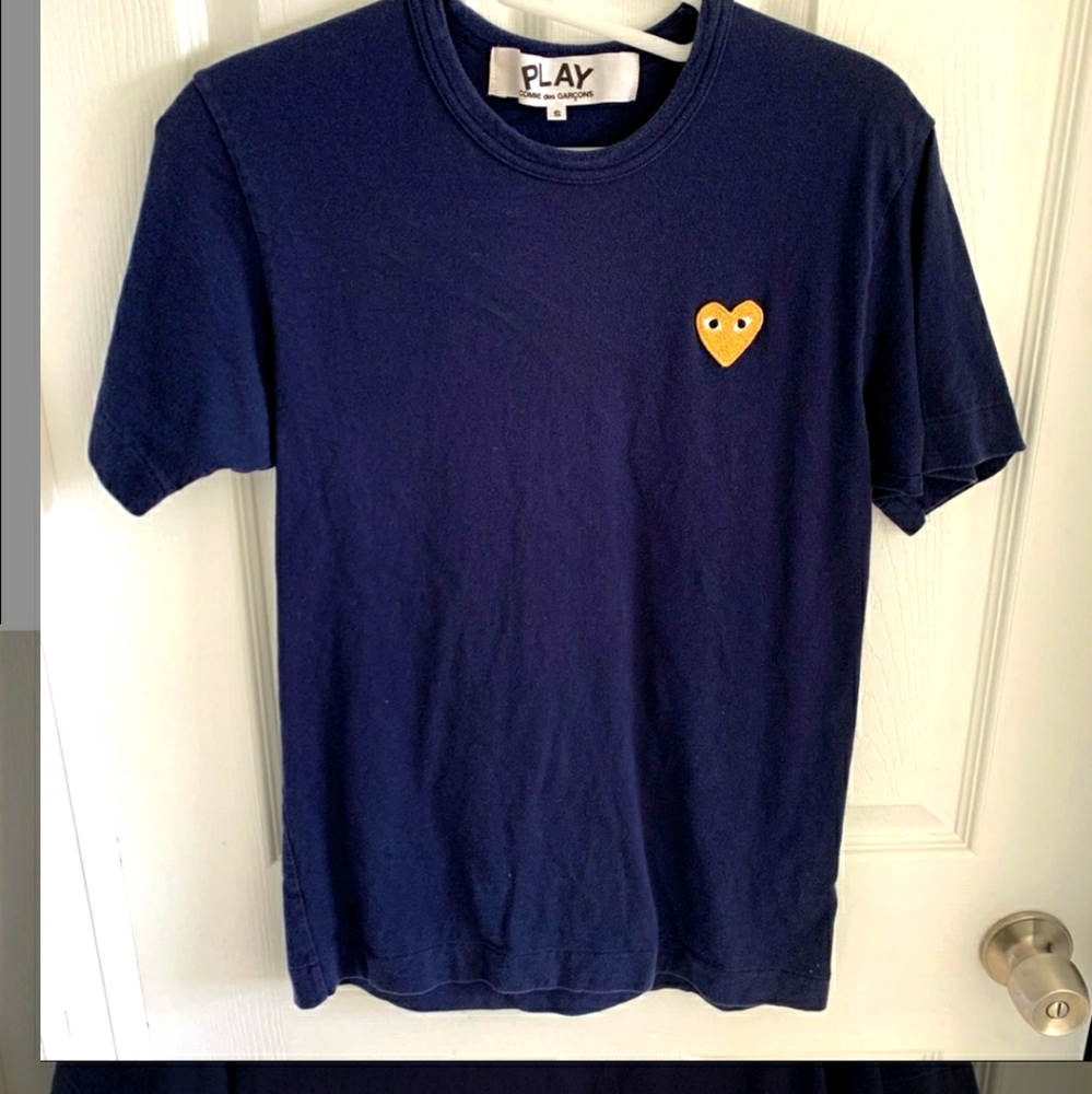 Comme Des Garçons PLAY Navy with Gold Heart